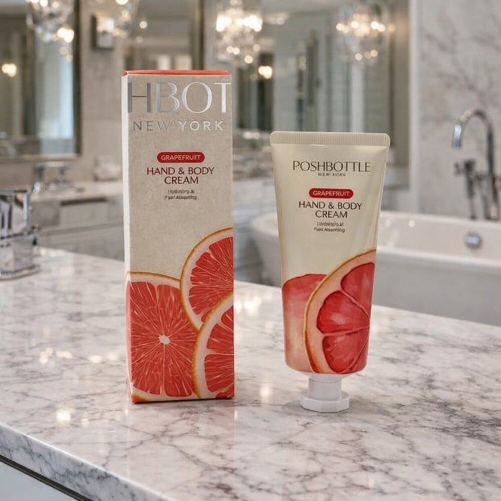 POSHBOTTLE NEW YORK Grapefruit HAND & BODY CREAMVA 3.52 OZ New Sealed In Box